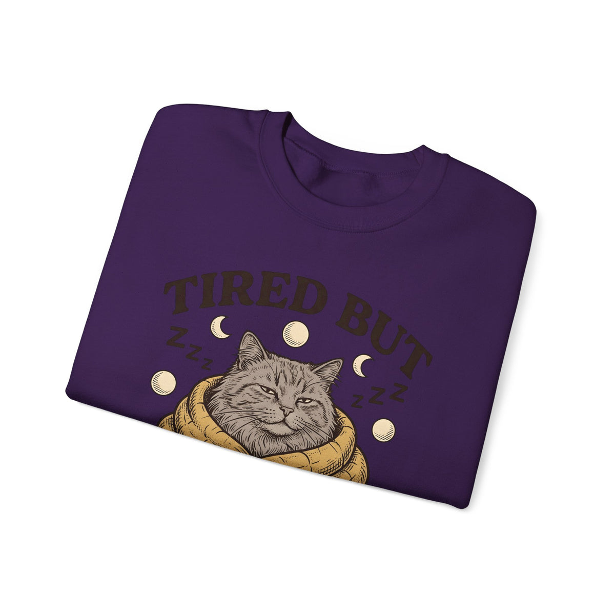 Cat Sweatshirt Sweatshirt Cat Cozy Gift Women Vintage Sweatshirt Throw Sweatshirt Sweatshirt Cat Fan Retro Sweatshirt Snug Graphic Hand Drawn Moon Sweatshirt