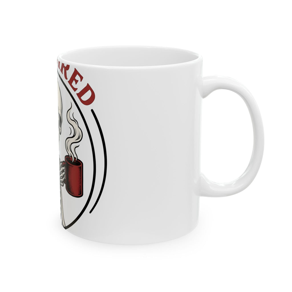 Skeleton Coffee Halloween Coffee Gift Tattoo Skull Coffee Horror Fan Traditional Caffeine Vintage Mug