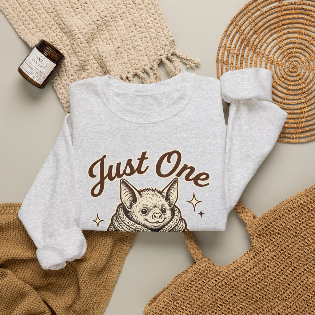Bat Needlework Sweatshirt Cute Crafts Gift Women Vintage Sweatshirt Embroidery Sweatshirt Adorable Fan Retro Sweatshirt Crafting Graphic Doodle Wool Ball