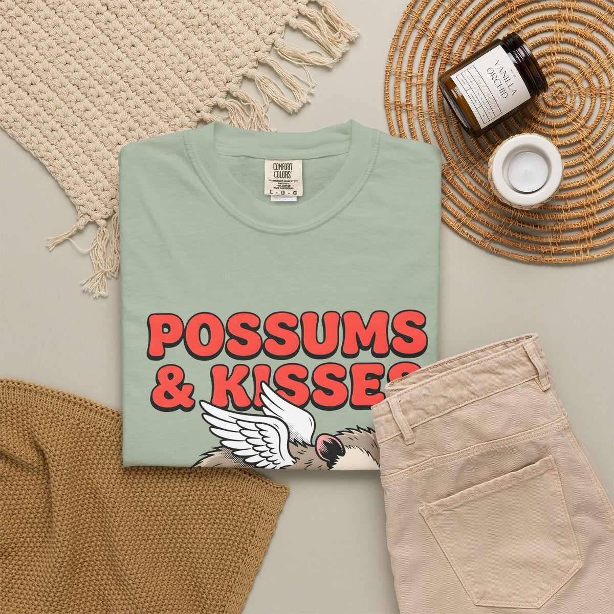 Possum Graphic T-Shirt St. Valentines Day Animals Gift Women Cartoon T-Shirt Opossum T-Shirt Valentines Fan Kawaii T-Shirt Wildlife Graphic Retro
