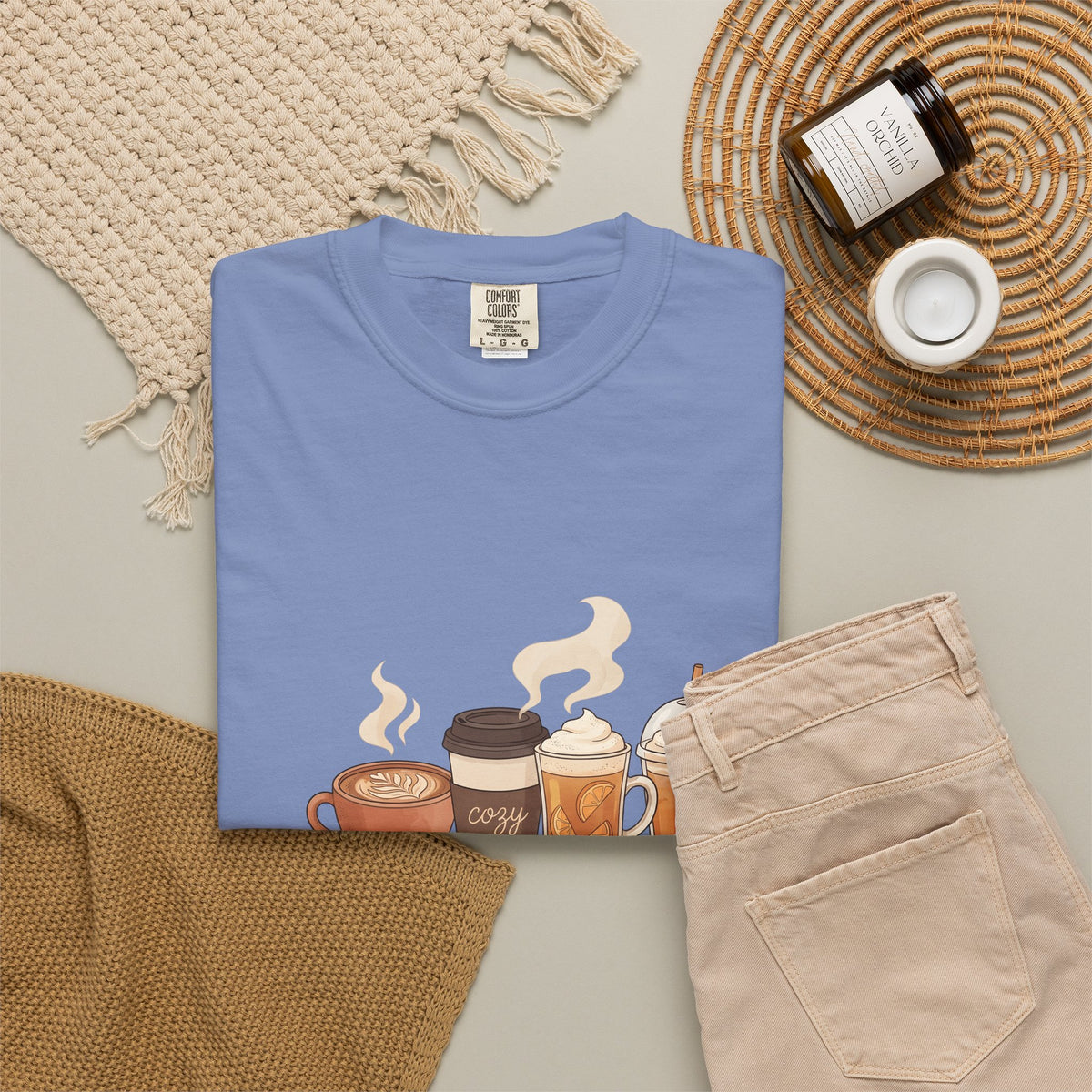 Espresso Drinks T-Shirt Coffee Harvest Gift Women Cartoon T-Shirt Coffee T-Shirt Coffee Fan Illustrated Graphic Autumn Design Line Art Baked Goods