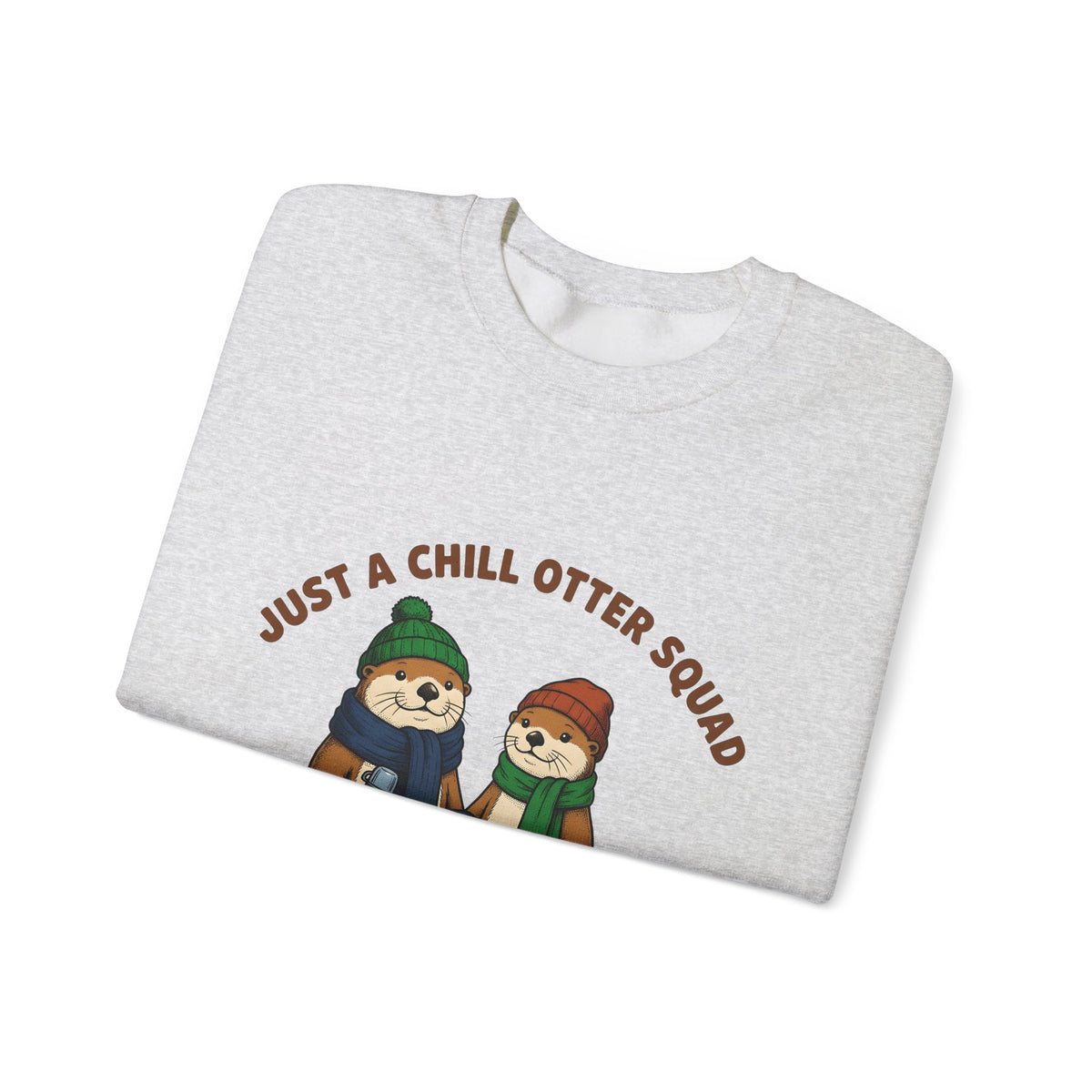 Otter Group Sweatshirt Funny Wildlife Gift Women Comic Sweatshirt Otters Sweatshirt Humor Fan Cartoon Sweatshirt Animal Graphic Sketch Beanies Sweatshirt