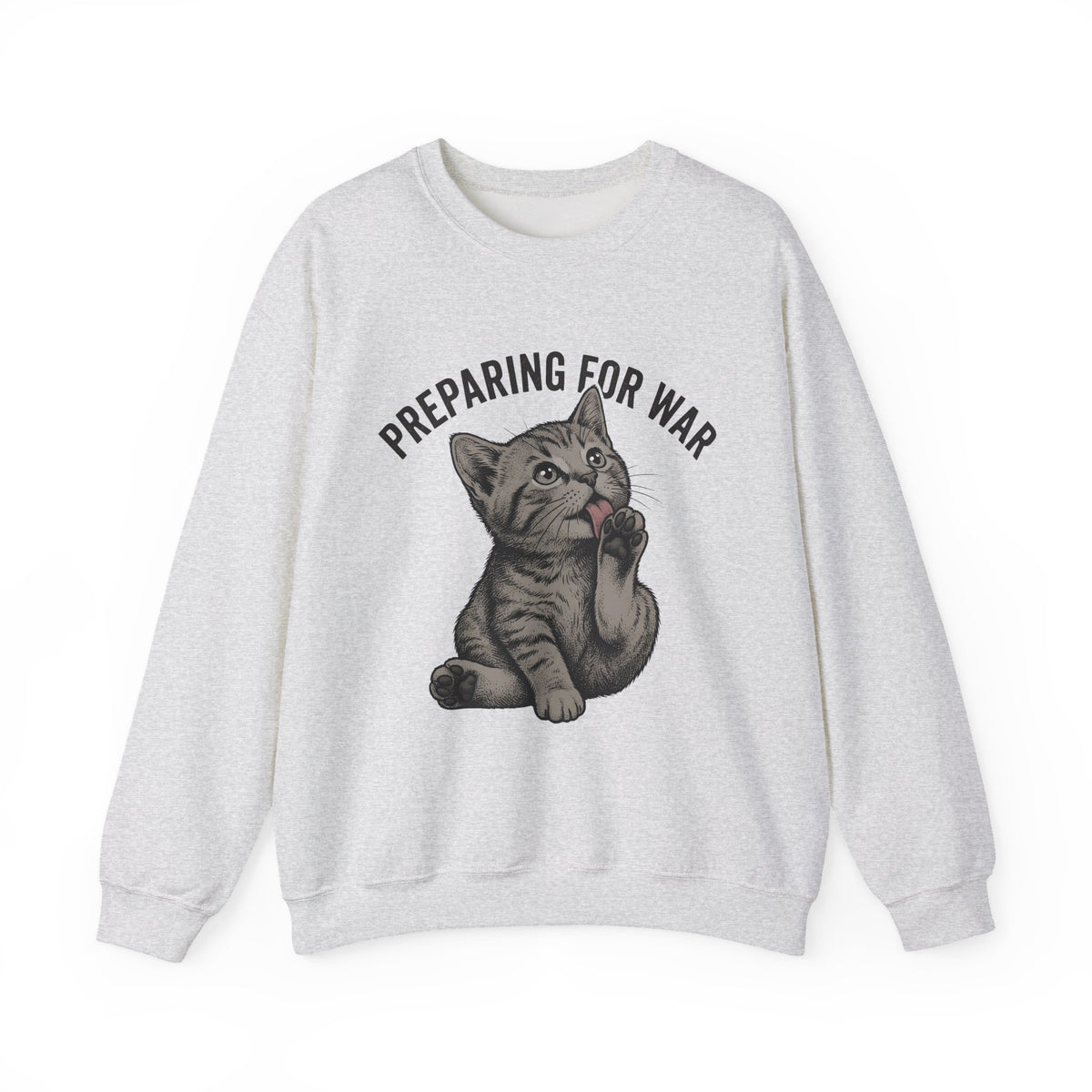 Striped Cat Cat Jokes Gift Sketch Tabby Cat Feline Fan Drawing Retro Claw Sweatshirt