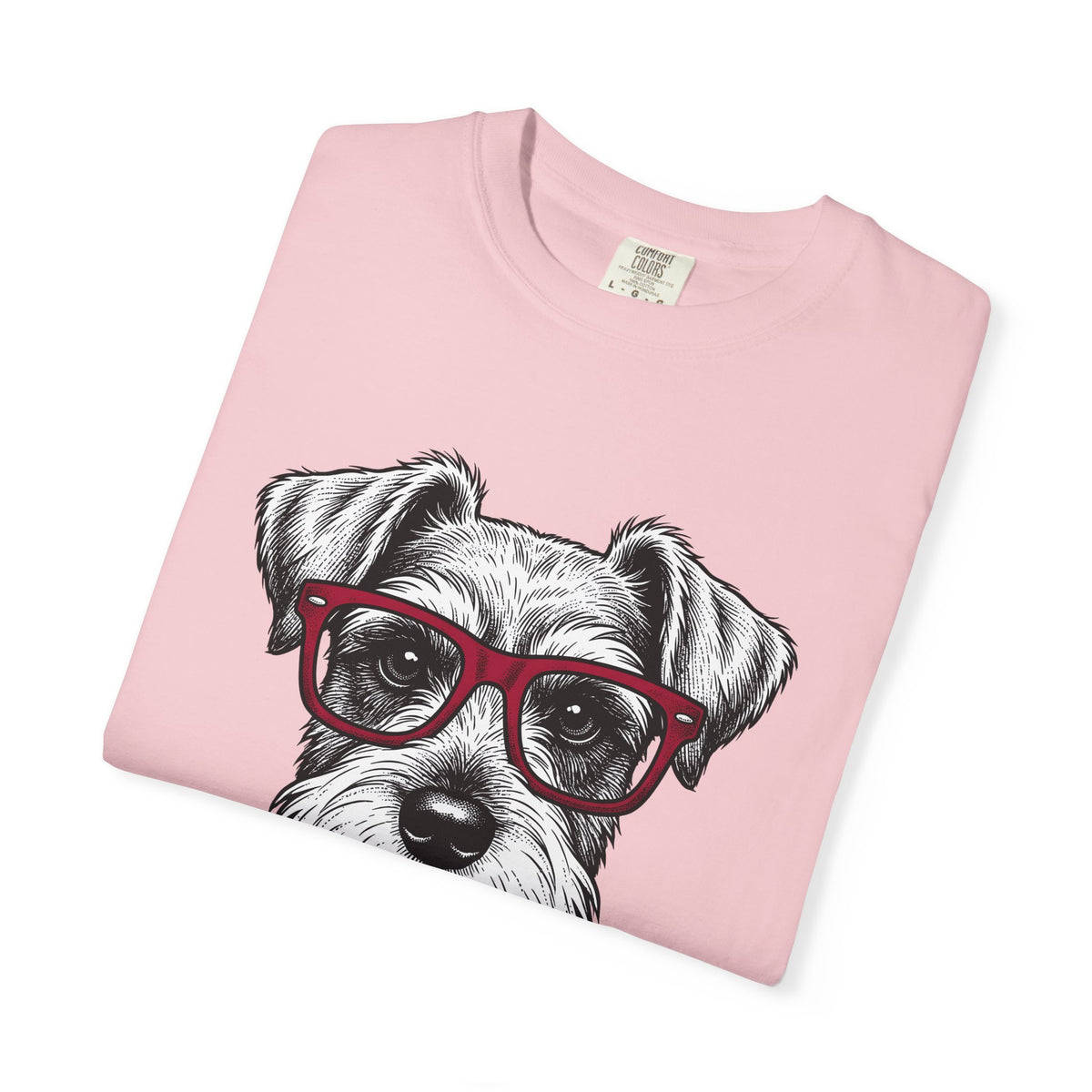 Schnauzer Pet T-Shirt Dog Critters Gift Women Line Art T-Shirt Dog T-Shirt Dog Fan Dog Graphic Dog Graphic Cartoon Spectacles T-Shirt