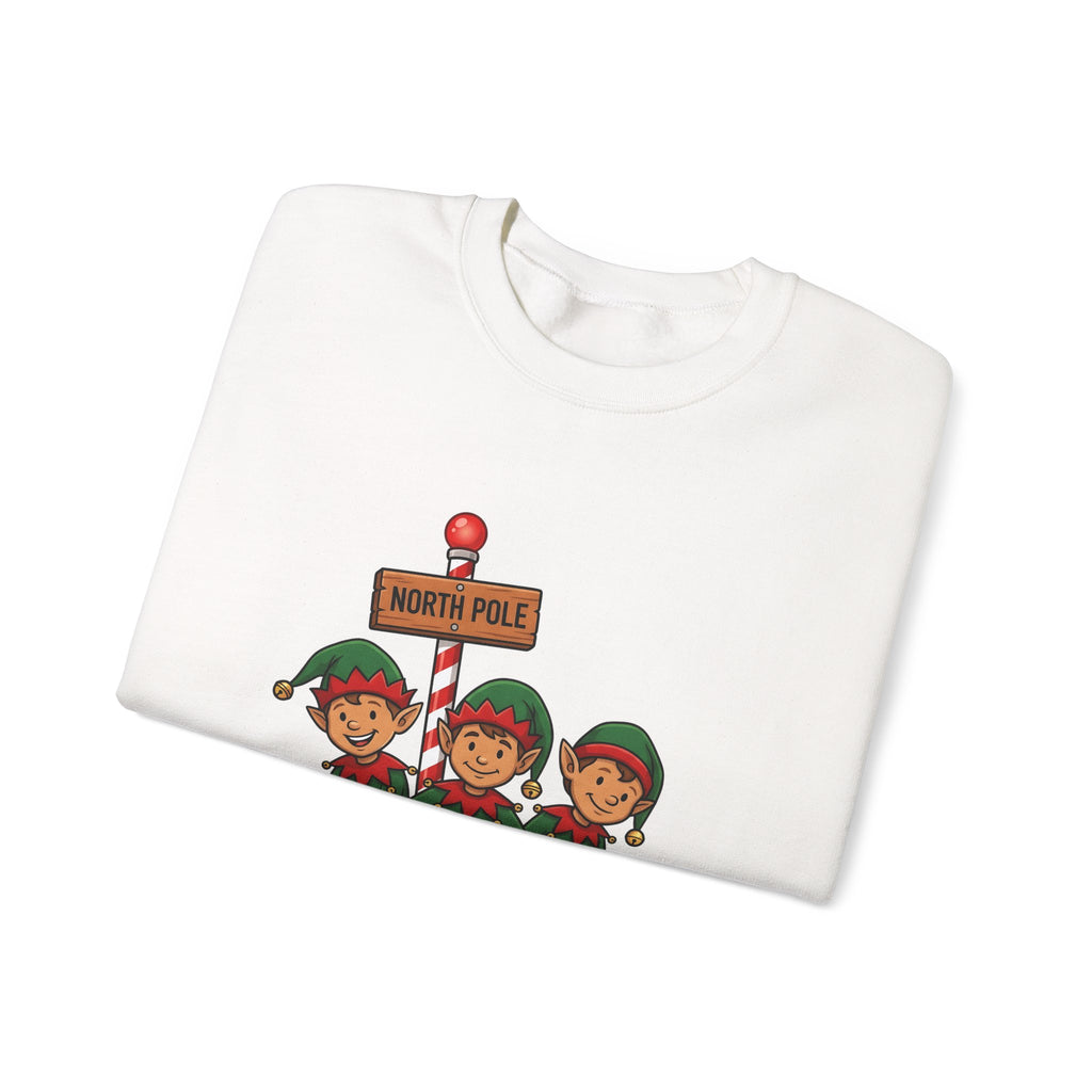 Holiday Elves Sweatshirt Christmas Relatives Gift Women Comic Sweatshirt Elf Sweatshirt Christmas Fan Cartoon Sweatshirt Family Graphic Retro Polar Sign Sweatshirt