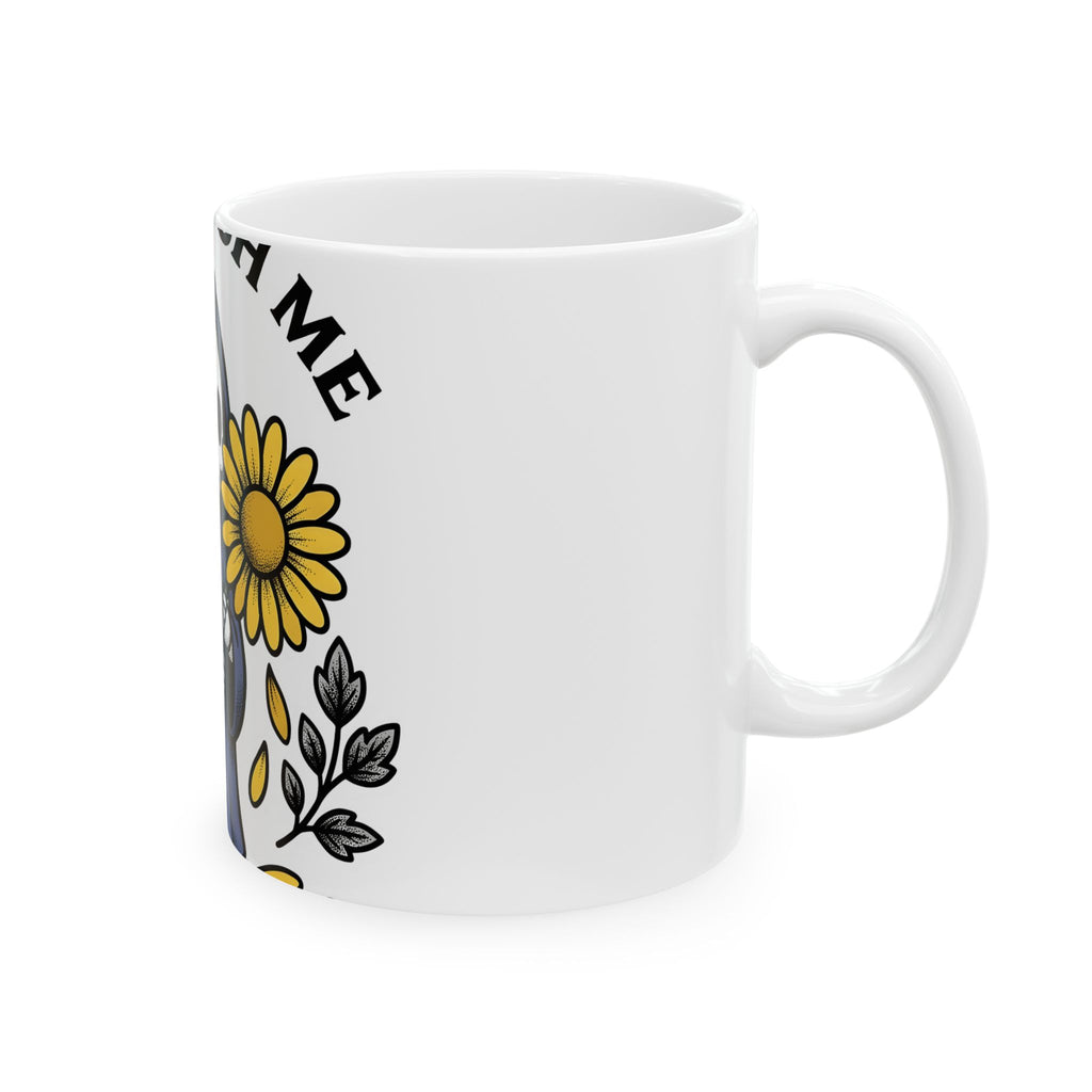 Death Figure Mug Halloween Witchcraft Gift Women Doodle Mug Grim Reaper Mug Horror Fan Skeleton Graphic Mug Classic Bloom Mug