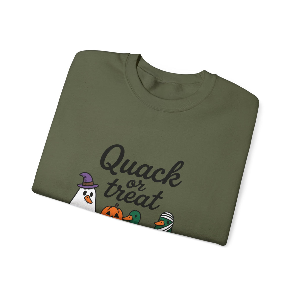Duck Attire Sweatshirt Halloween Pets Gift Women Animated Sweatshirt Duckling Sweatshirt Spooky Fan Cartoon Sweatshirt Animal Graphic Hand Drawn Jack O Lantern