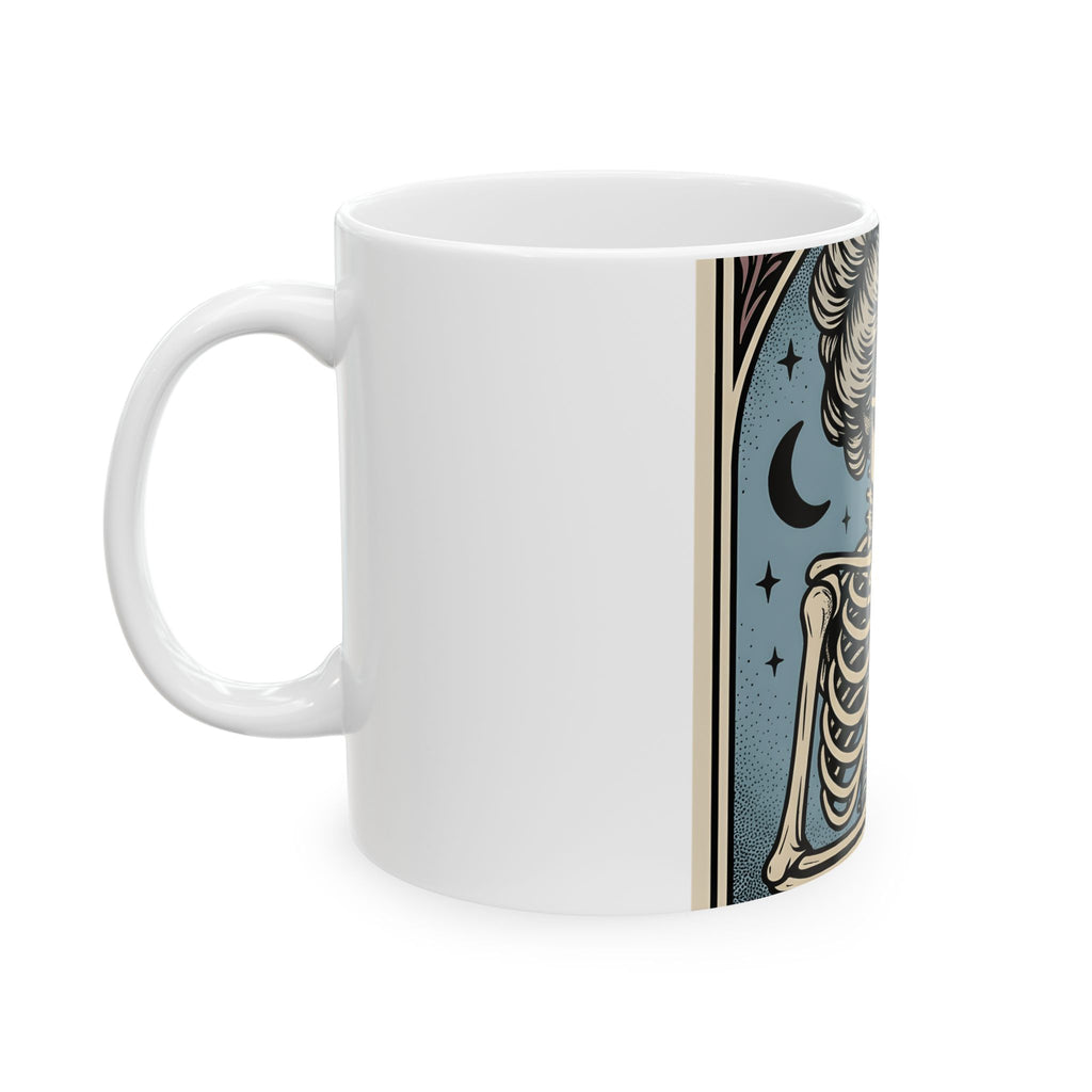 Skeleton Dog Mug Halloween Pet Gift Women Dark Mug Dog Mug Horror Fan Gothic Mug Animal Graphic Retro Moon Mug