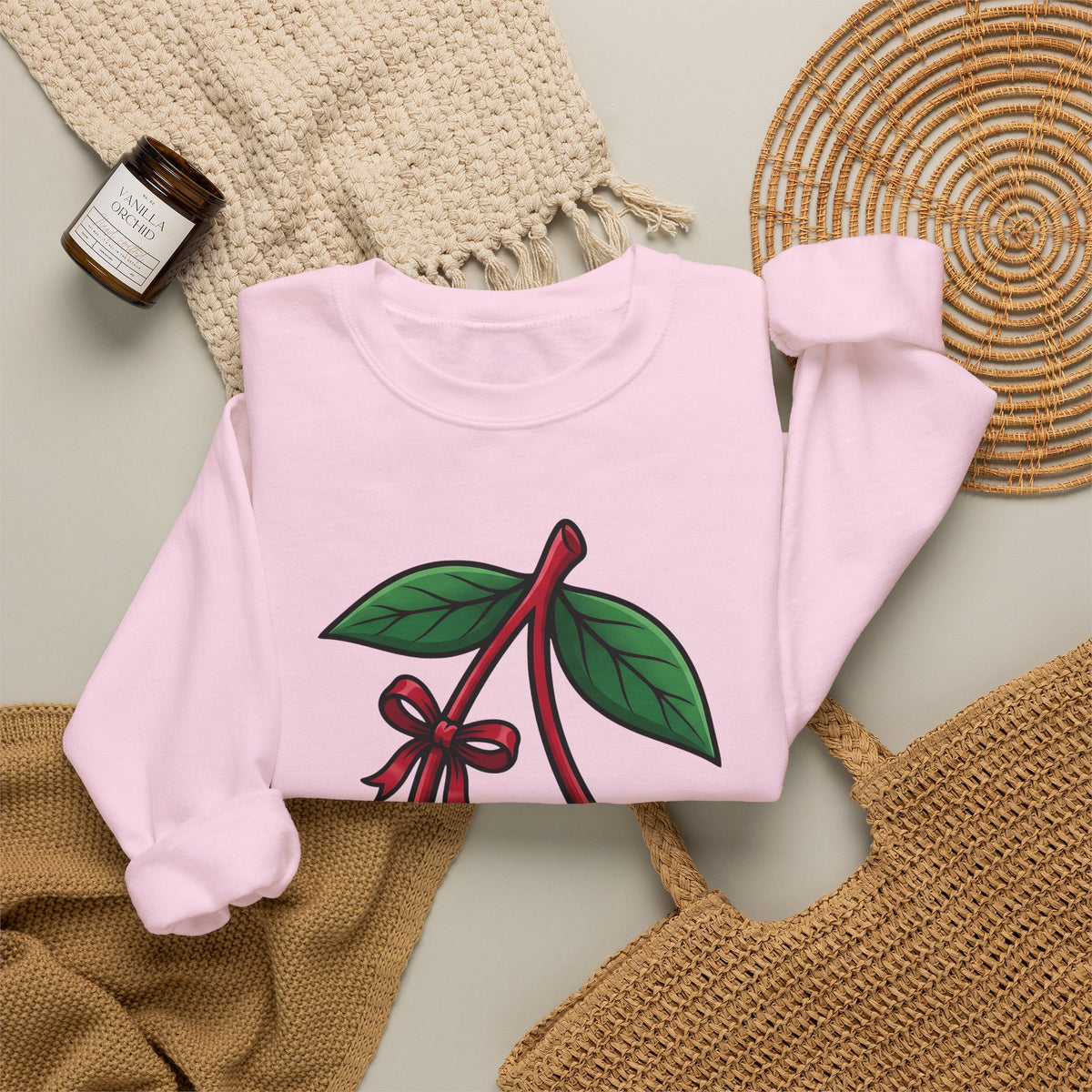 American Cherries 4Th Of July Beach Gift Comic Cherry Independence Day Fan Cartoon Coastal Sweatshirt