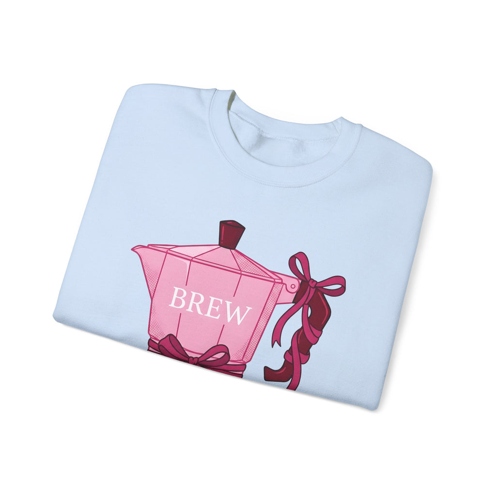 Moka Pot Sweatshirt Coffee Foodie Gift Women Cute Sweatshirt Stovetop Coffee Sweatshirt Coffee Fan Cute Sweatshirt Food Graphic Hand Drawn Bow Sweatshirt