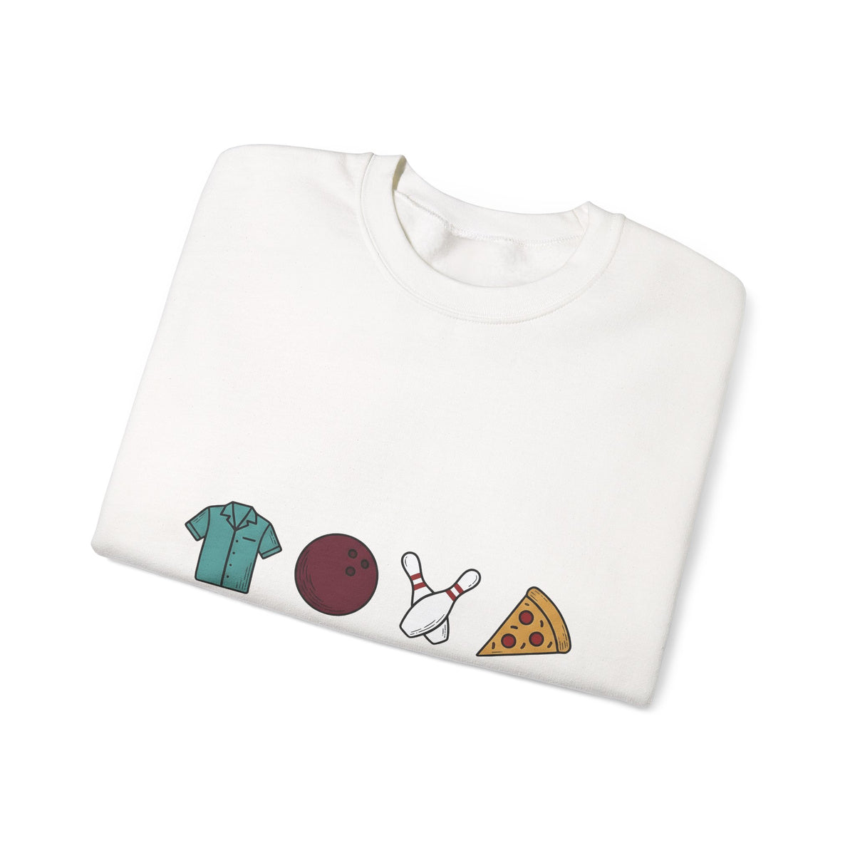 Bowling Symbols Bowling Cuisine Gift Hand Drawn Bowling Icons T Sweatshirt