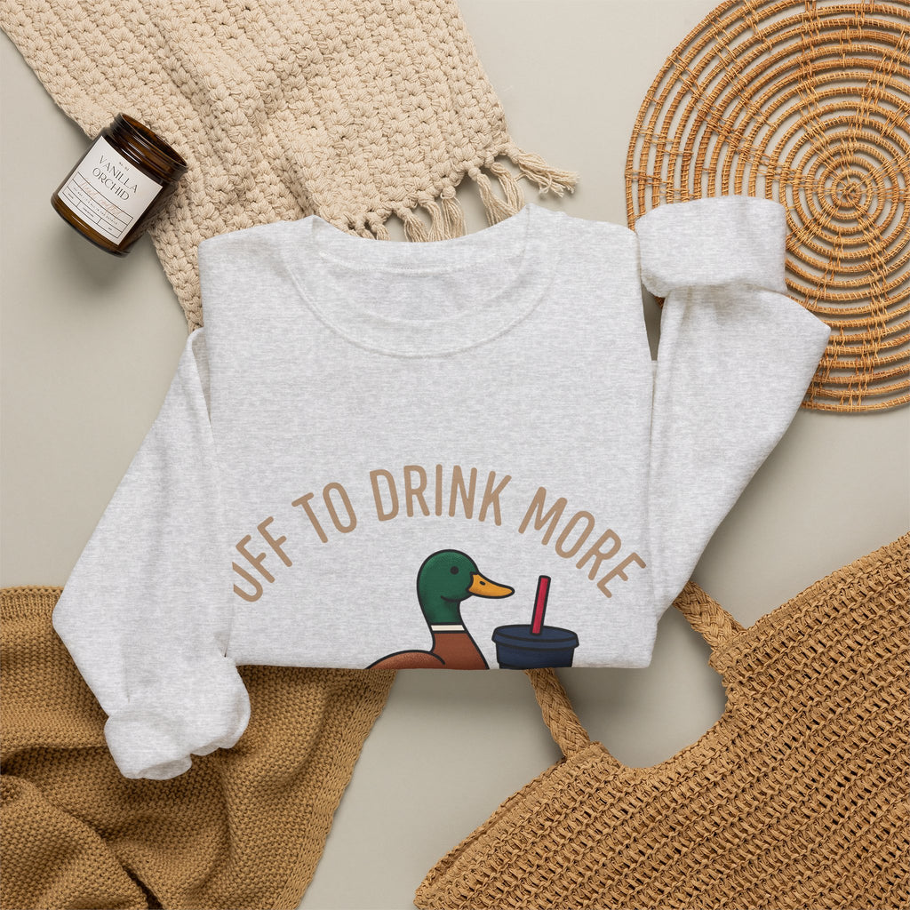 Duck Coffee Glass Sweatshirt Christmas Beverage Gift Women Doodle Sweatshirt Coffee Sweatshirt Sweatshirt Xmas Fan Coffee Cup Sweatshirt Drink Graphic Old School