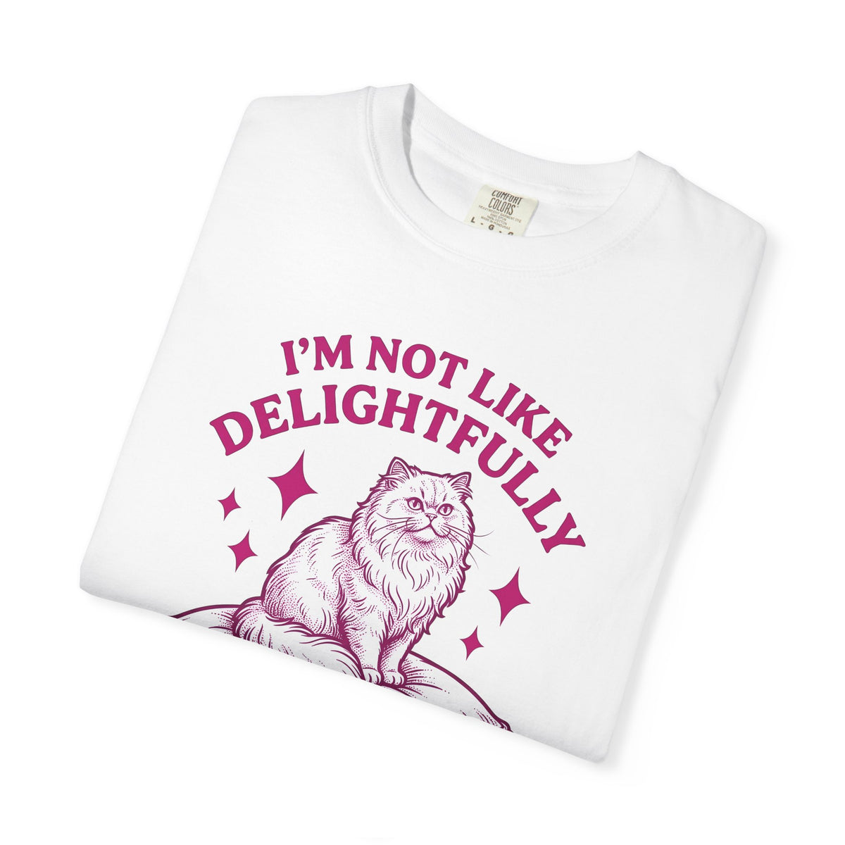 Furry Cat T-Shirt Funny Animal Gift Women Classic T-Shirt Kitten T-Shirt Humor Fan Cartoon T-Shirt Creature Graphic Doodle Throw T-Shirt T-Shirt