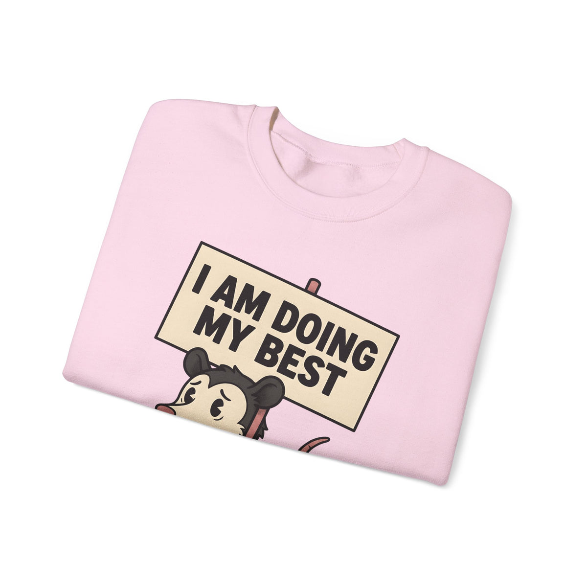 Possum Drawing Sweatshirt Funny Creatures Gift Women Animated Sweatshirt Opossum Sweatshirt Humor Fan Cartoon Sweatshirt Animal Graphic Doodle Demonstration