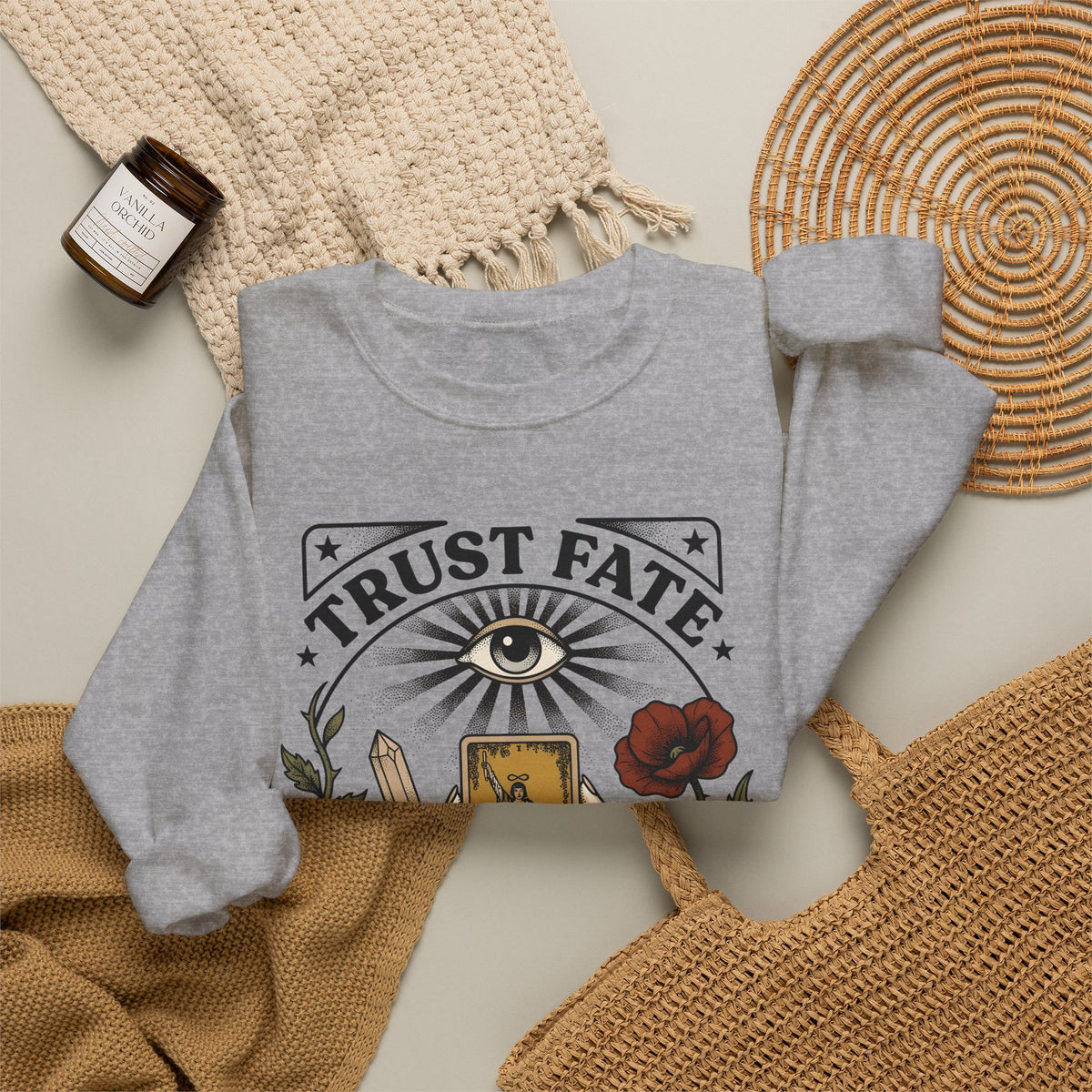 Oracle Card Hands Sweatshirt Boho Chic Metaphysical Gift Women Magical Sweatshirt Tarot Card Sweatshirt Bohemian Fan Mystical Graphic Sweatshirt Hand Drawn