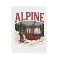 Ski Lift Blanket Christmas Winter Gift Women Vintage Blanket Chairlift Blanket Holiday Fan Retro Blanket Frosty Graphic Hand Drawn Evergreen Trees