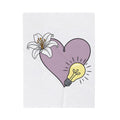 Heart Blossom Lamp Blanket Teacher Thanks Gift Women Hand Drawn Blanket Lamp Shade Blanket Educator Enthusiast Illustrated Graphic Appreciation