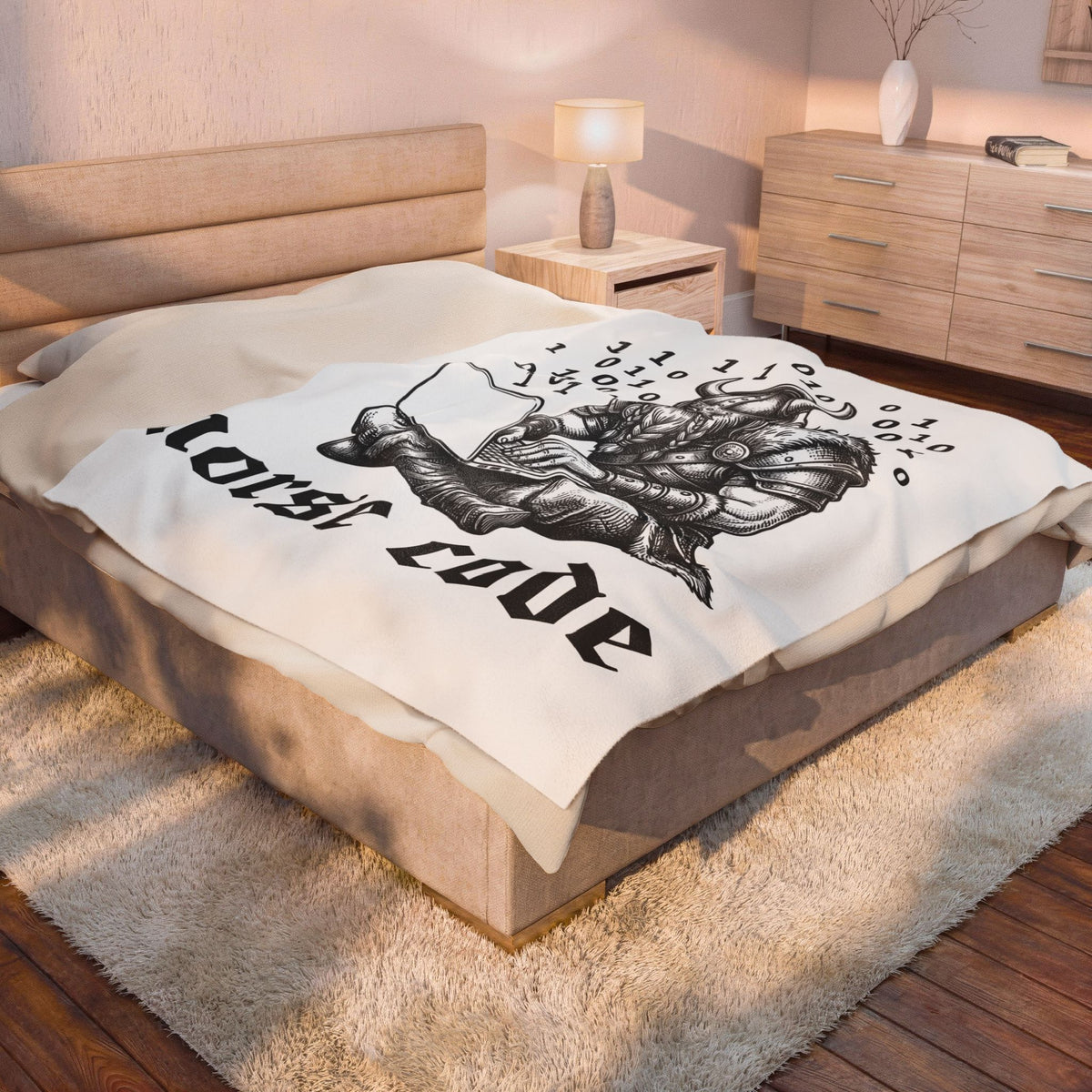 Nordic Laptop Blanket Funny Software Gift Women Antique Blanket Laptop Blanket Humor Fan Vintage Blanket Programmer Graphic Doodle Computer Code