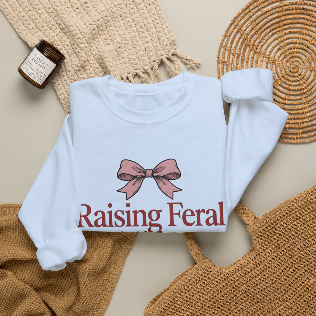 Pink Ribbons Sweatshirt Moms Jokes Gift Women Fun Sweatshirt Bows Sweatshirt Motherhood Fan Cute Sweatshirt Pun Graphic Retro Bow Sweatshirt