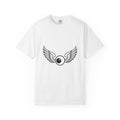 Winged Eye T-Shirt Cute Mythical Gift Women Outline Drawing T-Shirt Eye Symbol T-Shirt Adorable Fan Symbolic T-Shirt Magical Graphic Basic Wings