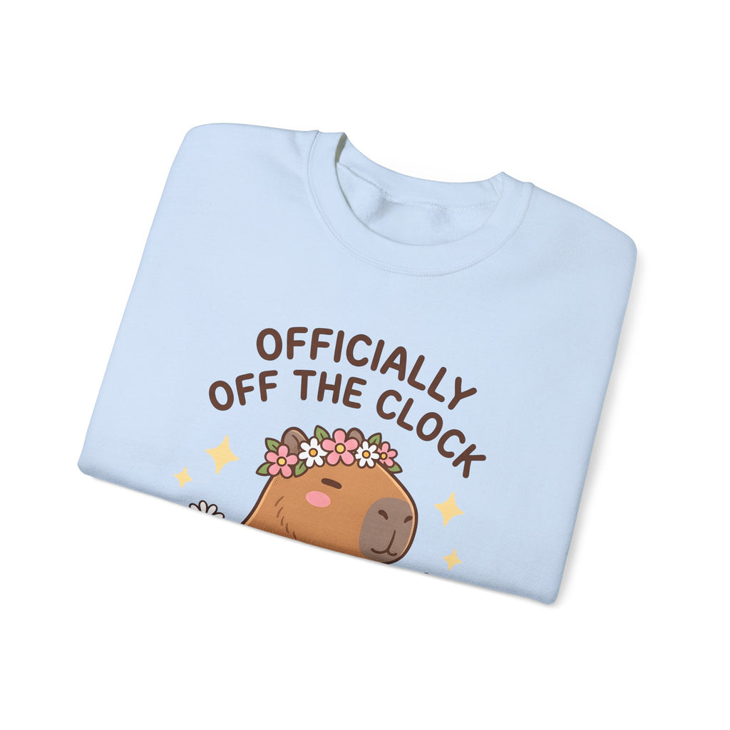 Capybara Coffee Sweatshirt Nurses Animal Gift Women Cute Sweatshirt Coffee Sweatshirt Nurse Enthusiast Adorable Sweatshirt Wildlife Graphic Cartoon Daisies
