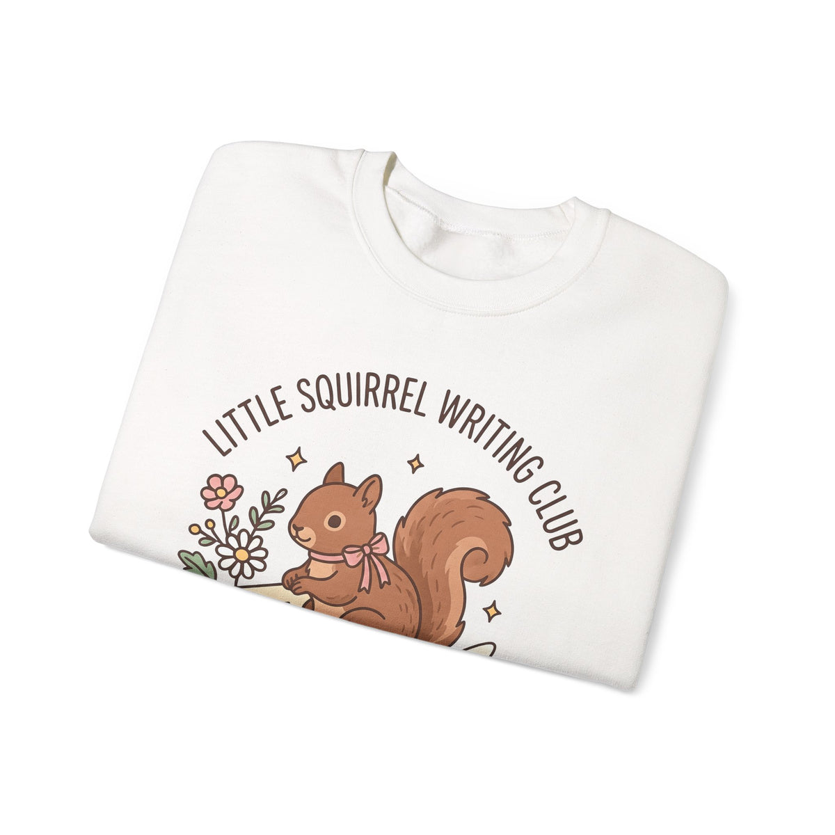 Squirrel Tower Papers Sweatshirt Writing Critter Gift Women Playful Sweatshirt Paper Tower Sweatshirt Author Fan Stationery Sweatshirt Animal Graphic Line Art
