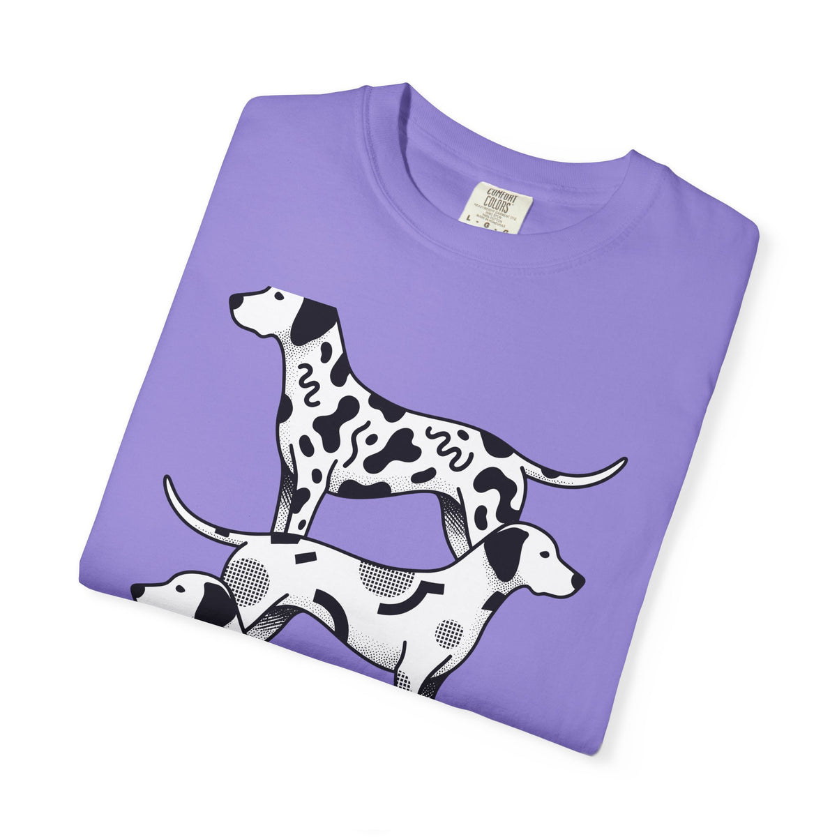 Dalmatian T-Shirt Dog Fauna Gift Women Flat T-Shirt Dalmatian T-Shirt Dog Fan Graphic Design Illustration Sketch Spot Design T-Shirt