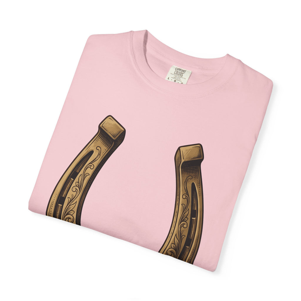 Horseshoe T-Shirt Cowgirl Farm Gift Women Cowboy T-Shirt Shoe T-Shirt Rodeo Fan Western T-Shirt Ranch Graphic Retro Flower T-Shirt