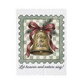 Festive Bell Blanket Christmas Seasonal Gift Women Retro Blanket Jingle Bell Blanket Christmas Fan Vintage Blanket Holiday Graphic Rustic Fir Twig