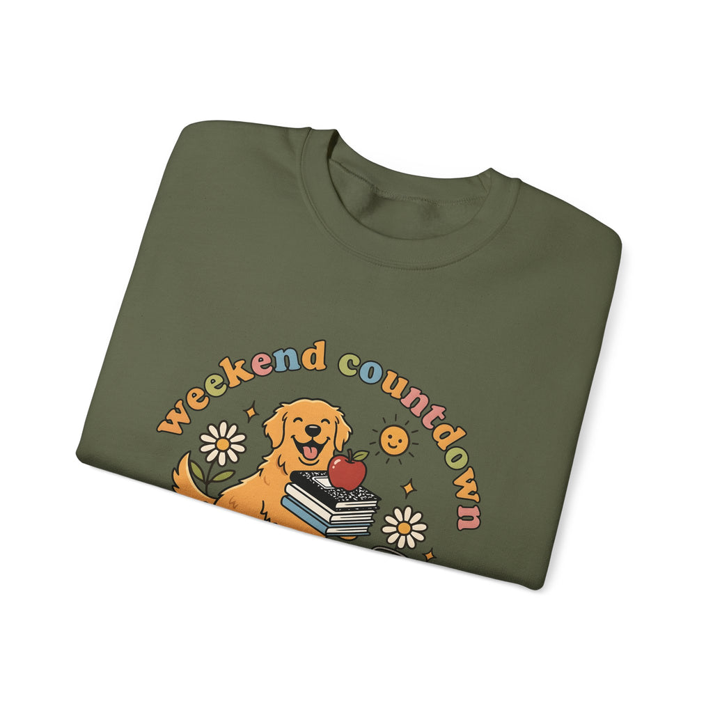 Golden Retriever Sweatshirt Teachers Education Gift Women Hand Drawn Sweatshirt Retriever Sweatshirt Educator Enthusiast Teacher Sweatshirt Learning Graphic