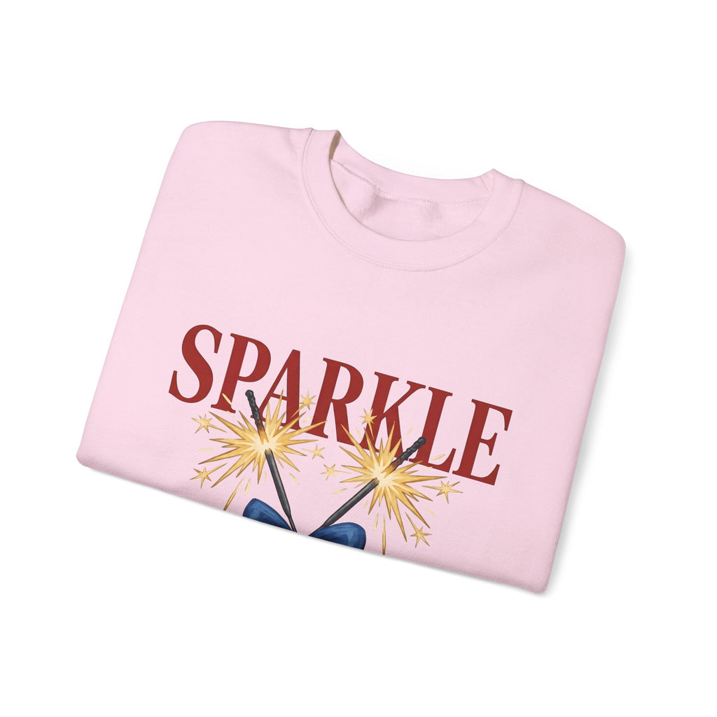 Sparkler Bow Sweatshirt 4th Of July America Gift Women Hand Painted Sweatshirt Sparkler Sweatshirt Independence Day Fan Painted Sweatshirt Patriotic Graphic