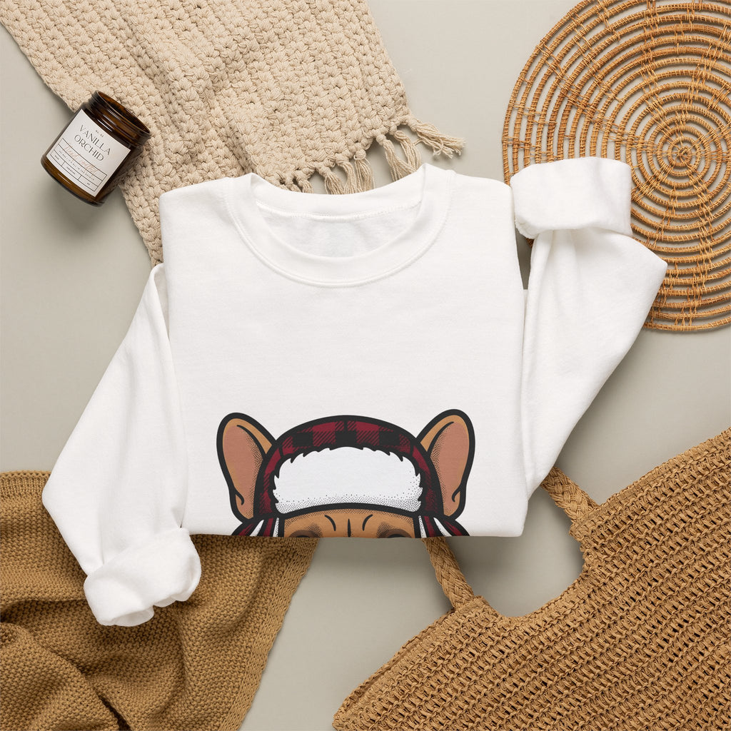 French Bulldog Sweatshirt Dog Dogs Gift Women Line Art Sweatshirt Bulldog Sweatshirt Dog Fan Puppy Graphic Illustration Drawing Sketch Winter Hat Sweatshirt