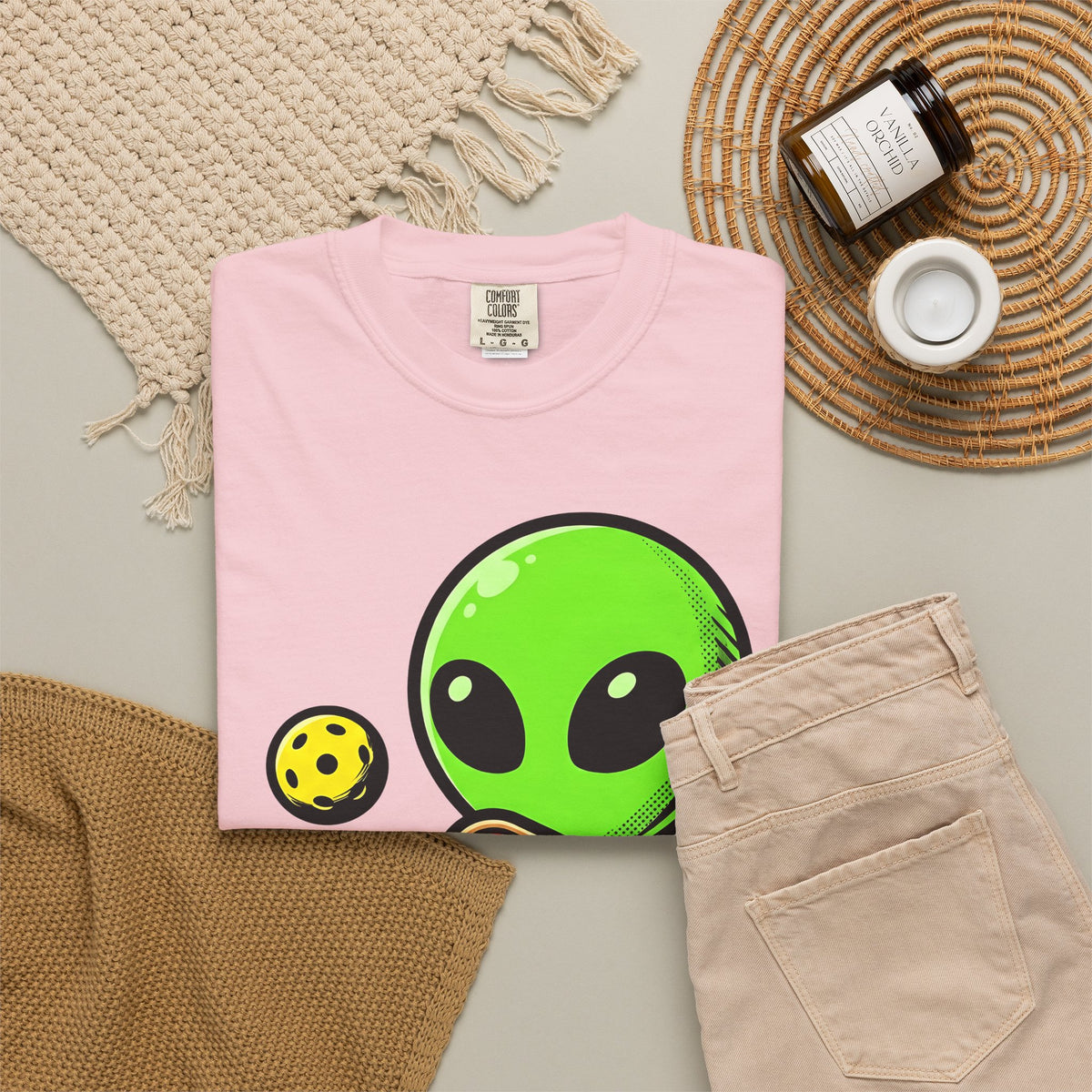 Alien Pickleball T-Shirt Pickleball Humor Gift Women Cute T-Shirt Alien Pickleball T-Shirt Pickleball Fan Kawaii T-Shirt Comedy Graphic Cartoon