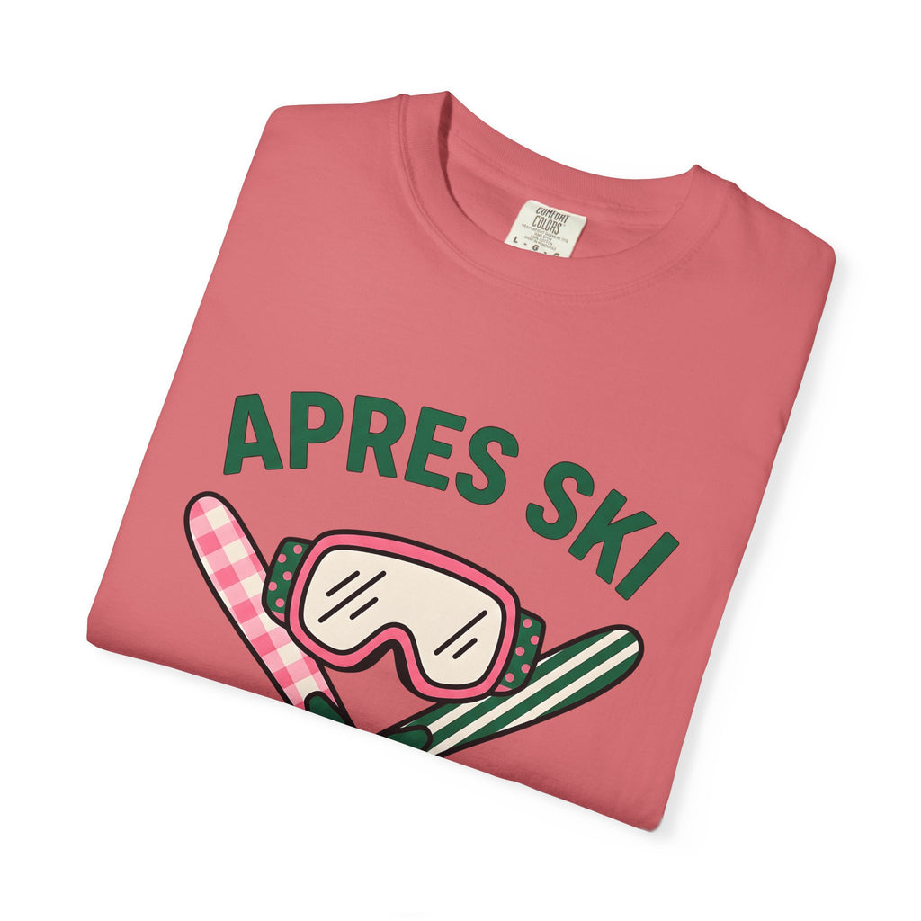 Ski Goggles T-Shirt Skiing Winter Gift Women Cartoon T-Shirt Snow Goggles T-Shirt Snowboarder Enthusiast Comic T-Shirt Frost Graphic Retro Crossed