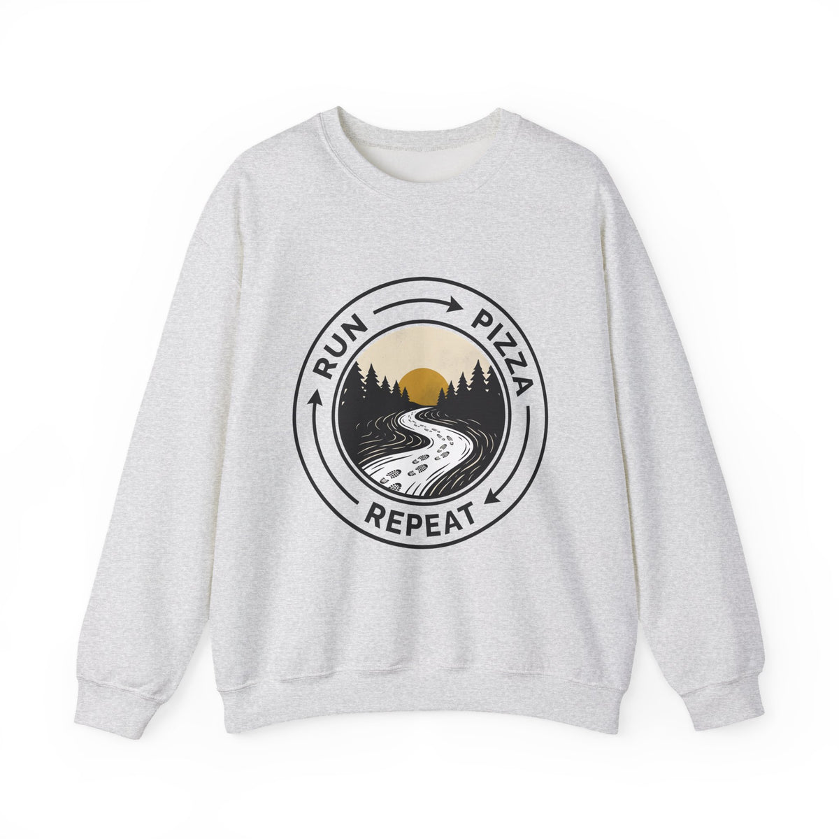 Hiking Trail Sports Jogging Gift Sketch Trail Athlete Enthusiast Drawing Runner Cartoon Sweatshirt
