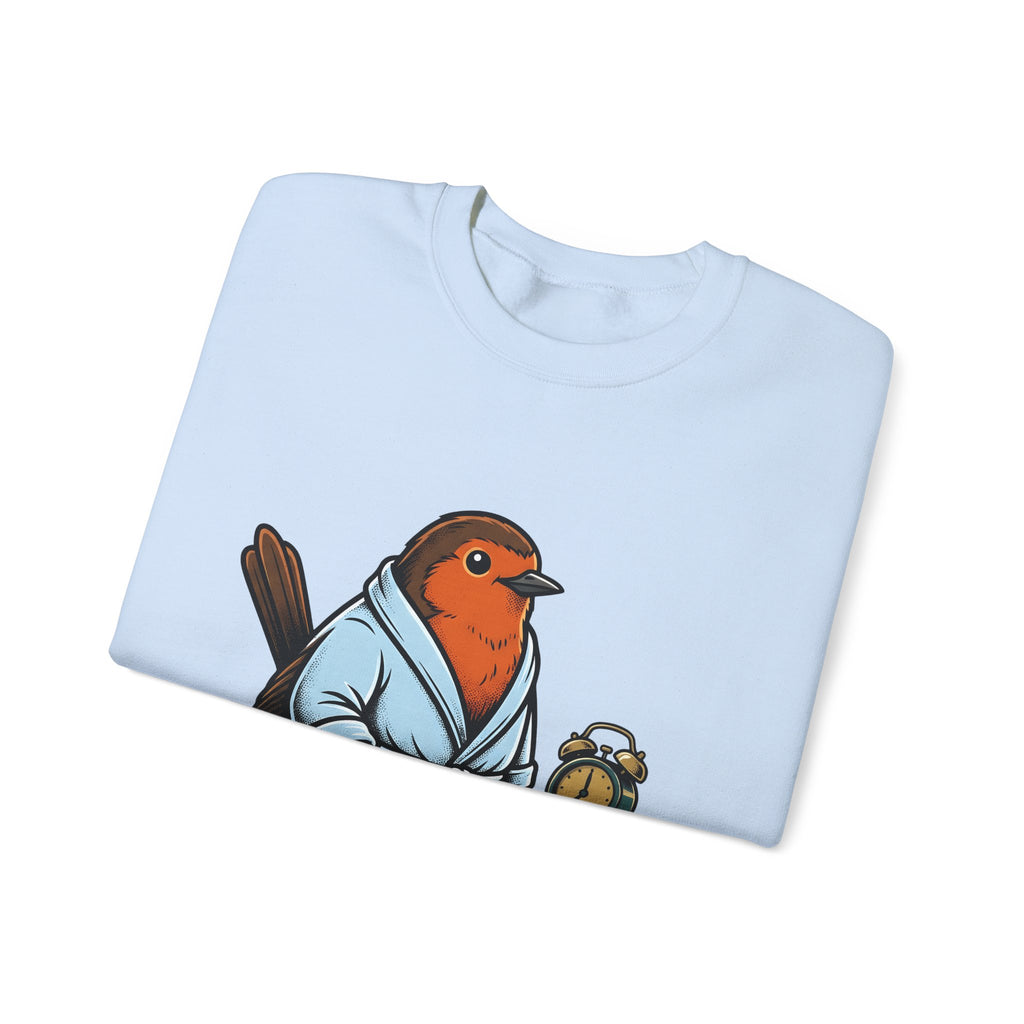 Avian Robe Sweatshirt Funny Creature Gift Women Animated Sweatshirt Bird Sweatshirt Humor Fan Cartoon Sweatshirt Beast Graphic Old School Alarm Sweatshirt