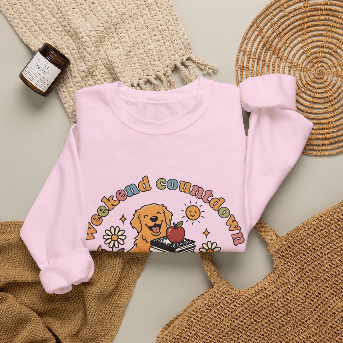 Golden Retriever Sweatshirt Teachers Education Gift Women Hand Drawn Sweatshirt Retriever Sweatshirt Educator Enthusiast Teacher Sweatshirt Learning Graphic