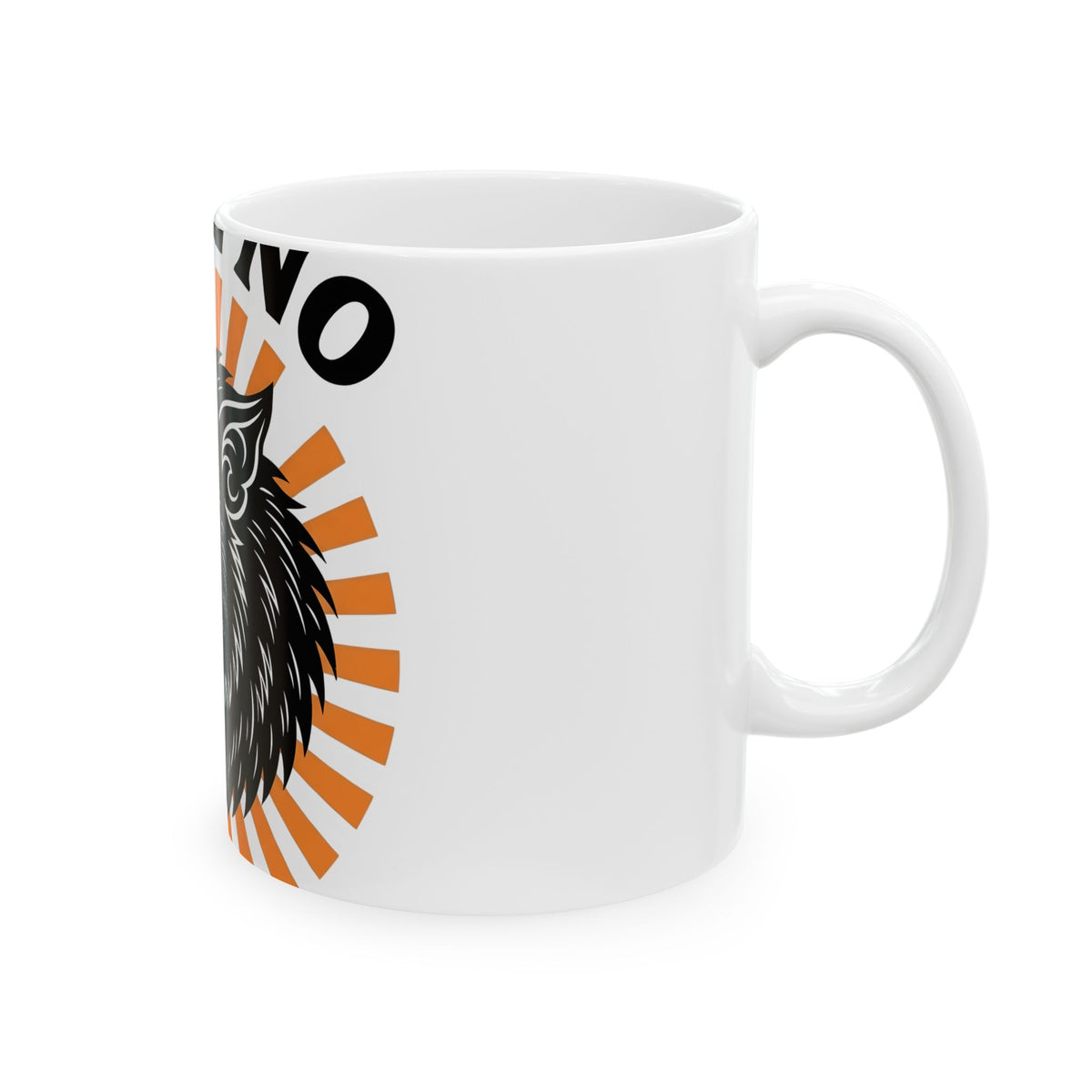 Wolf Face Halloween Scary Gift Werewolf Horror Fan Creepy Retro Sunburst Mug