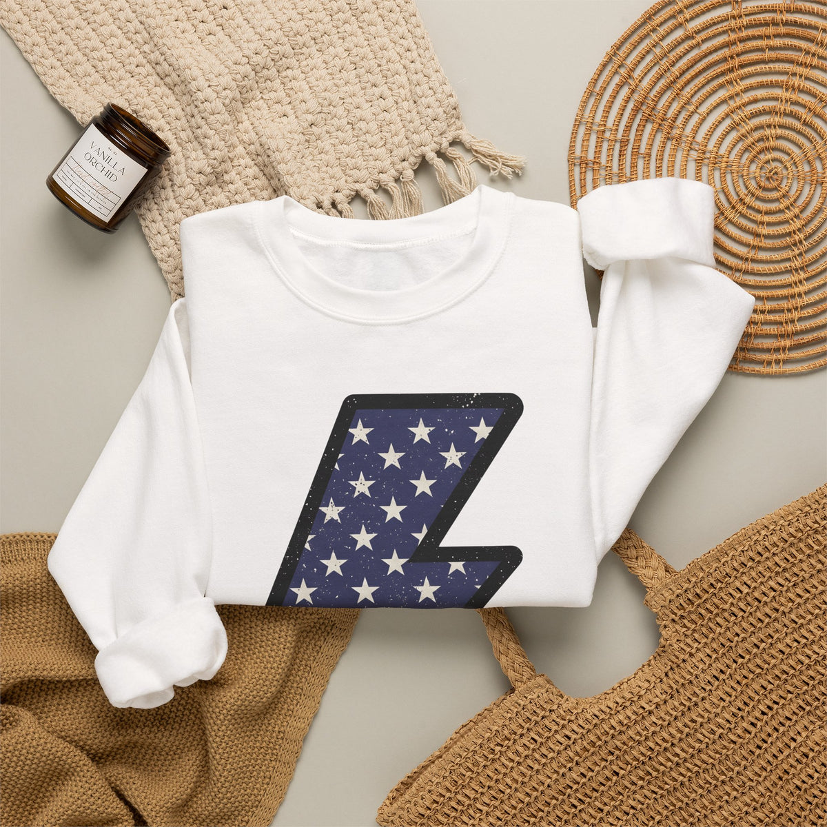 Electric Bolt Sweatshirt 4th Of July Freedom Gift Women Rustic Sweatshirt Lightning Sweatshirt Independence Fan Vintage Sweatshirt Liberty Graphic Nostalgic