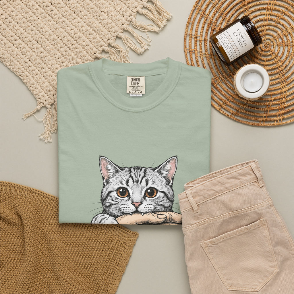 Tabby Cat Cat Humor Gift Hand Drawn Kitty T T-Shirt