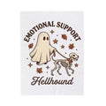 Skeleton Dog Halloween Dark Gift Retro Dog Skeleton Horror Fan Spooky Gothic Hand Drawn Blanket