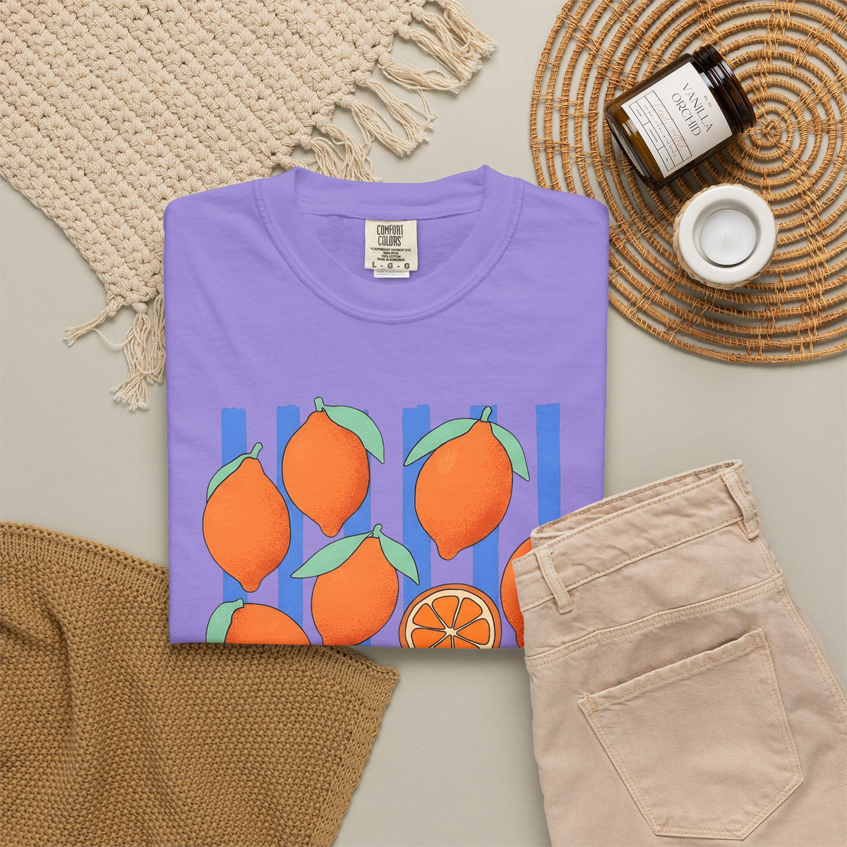 Lemon Fruit T-Shirt Drinks Vacation Gift Women Cartoon T-Shirt Citrus T-Shirt Beverage Fan Cocktail Graphic Classic Orange Segment T-Shirt