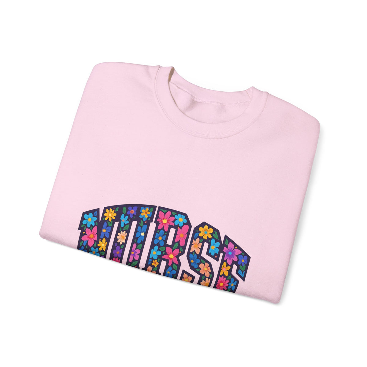 Blossom Lettering Sweatshirt Nurse Thanks Gift Women Striking Sweatshirt Calligraphy Sweatshirt Healthcare Enthusiast Bold Sweatshirt Appreciation Graphic