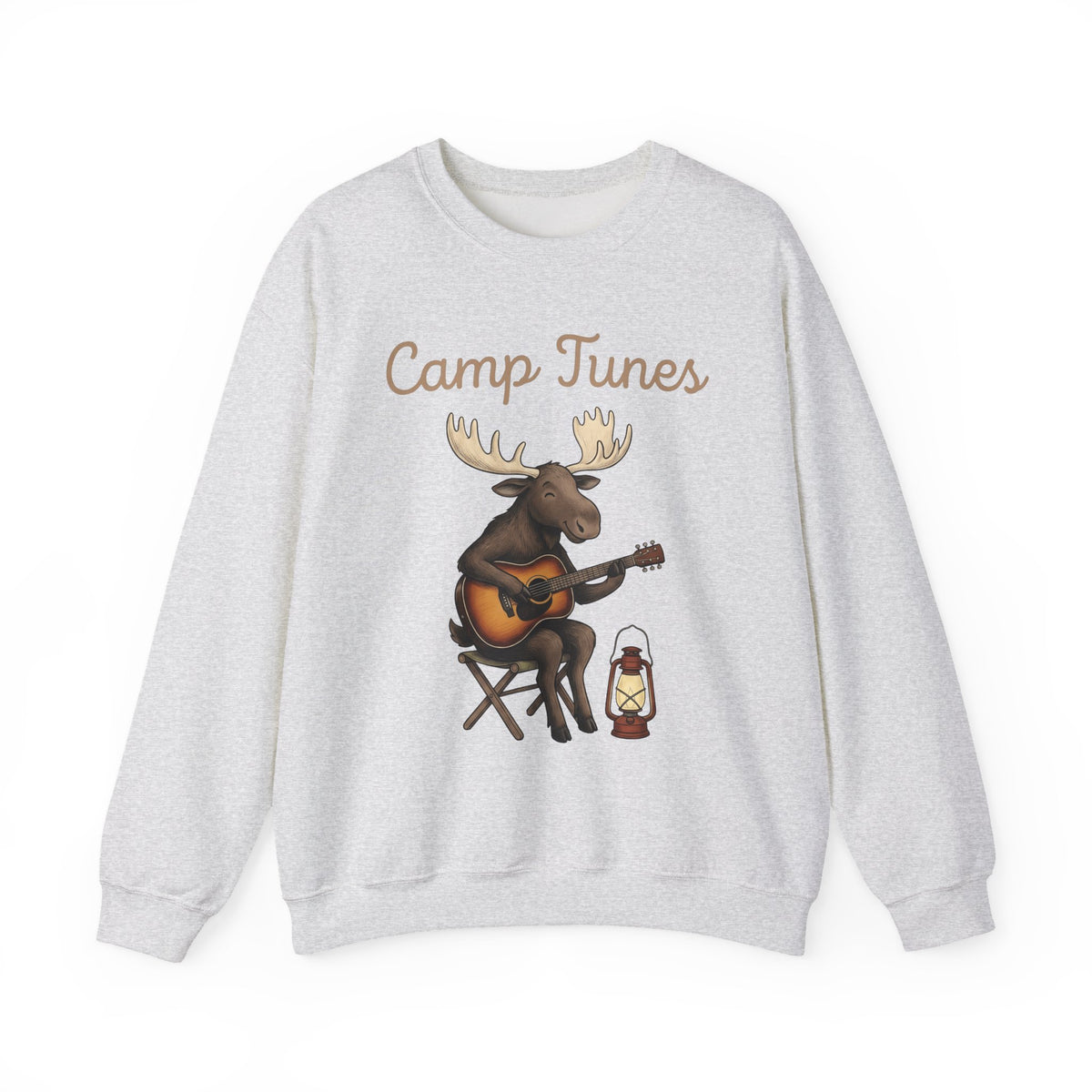 Moose Guitar Sweatshirt Camping Music Gift Women Cute Sweatshirt Guitar Sweatshirt Camper Fan Adorable Sweatshirt Music Graphic Hand Drawn Lantern Sweatshirt