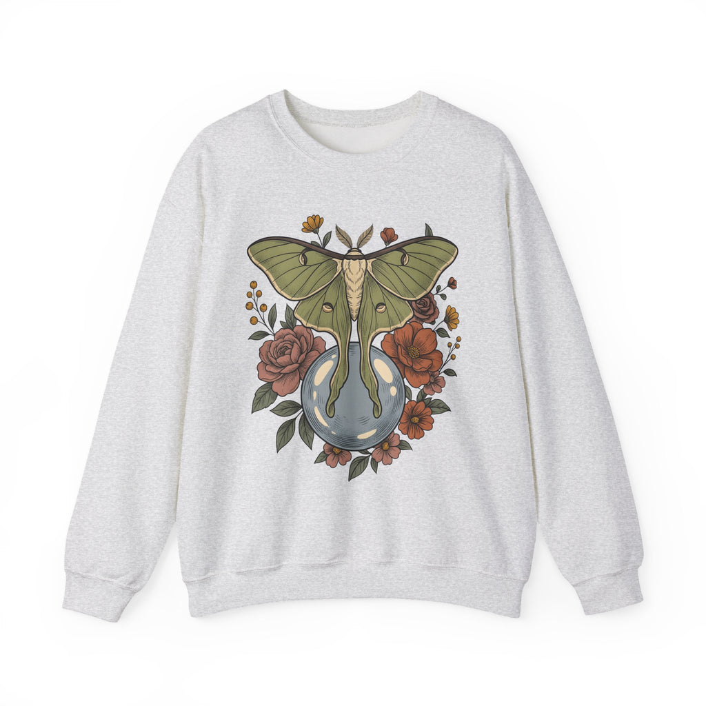 Luna Butterfly Sweatshirt Halloween Occult Gift Women Leaf Sweatshirt Butterfly Sweatshirt Horror Fan Spirit Sweatshirt Mystic Graphic Classic Magic Orb Sweatshirt