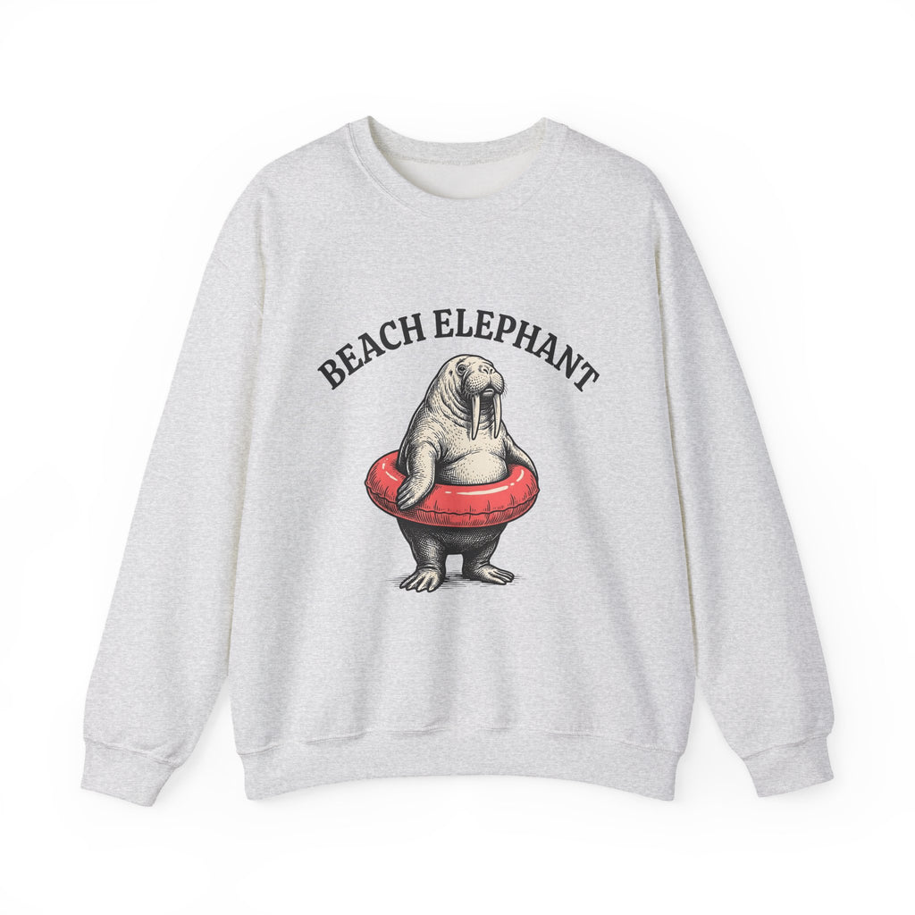 Walrus Floatie Sweatshirt Funny Animal Gift Women Hand Drawn Sweatshirt Inflatable Sweatshirt Humor Fan Illustrated Sweatshirt Creature Graphic Vintage Swim
