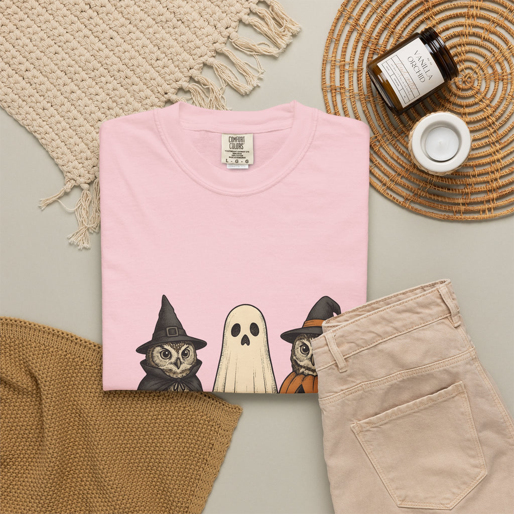 Owl Halloween Costumes Halloween Creatures Gift Classic Owl Costume Horror Fan Spooky Monster T-Shirt