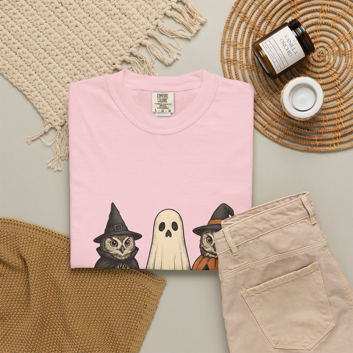 Owl Halloween Costumes Halloween Creatures Gift Classic Owl Costume Horror Fan Spooky Monster T-Shirt