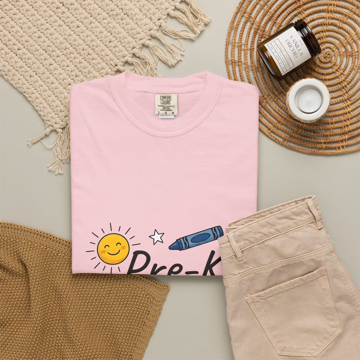 School Items T-Shirt Teacher Kindergarten Gift Women Line Art T-Shirt School Supplies T-Shirt Educator Enthusiast Illustration T-Shirt Preschool