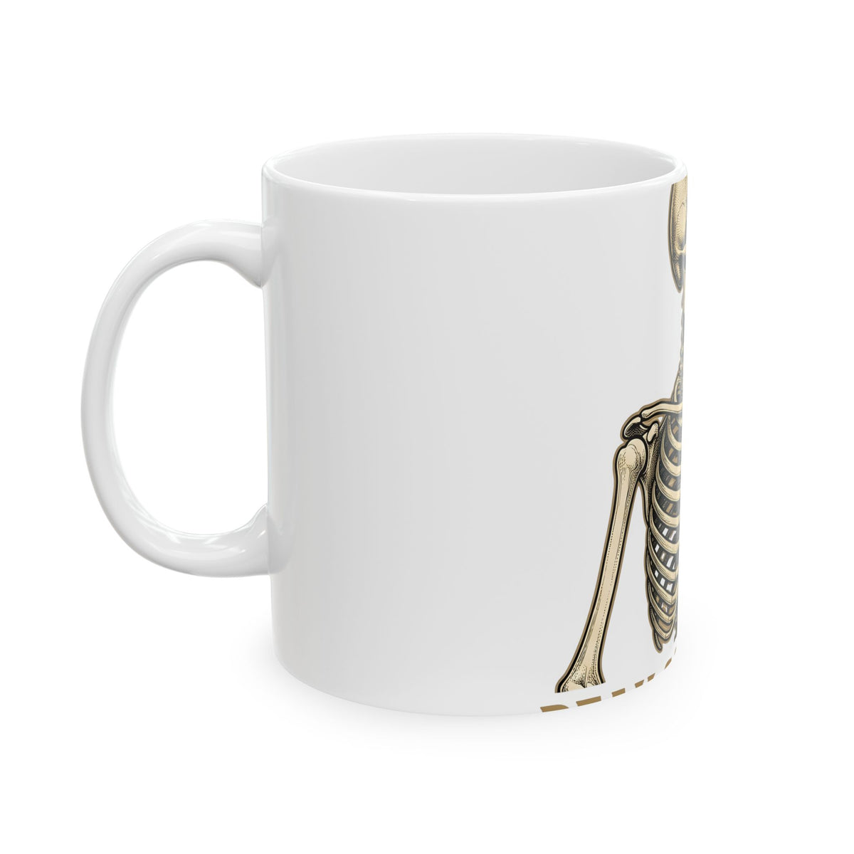 Skeleton Tea Cup Mug Halloween Goth Gift Women Vintage Mug Tea Cup Mug Horror Fan Retro Mug Dark Graphic Hand